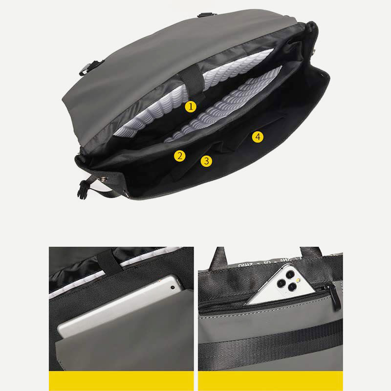 Umhängetasche für Herren, minimalistischer Oxford-Laptop-Rucksack mit großer Kapazität