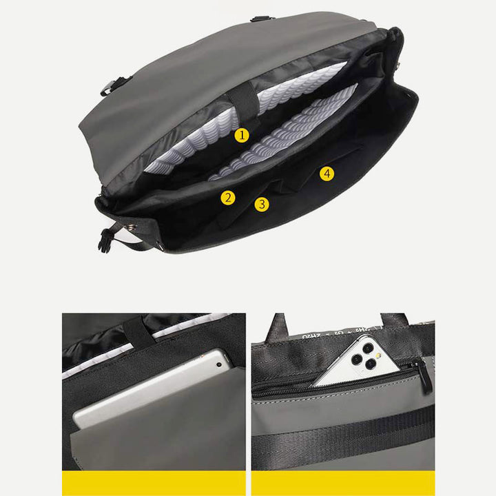 Umhängetasche für Herren, minimalistischer Oxford-Laptop-Rucksack mit großer Kapazität