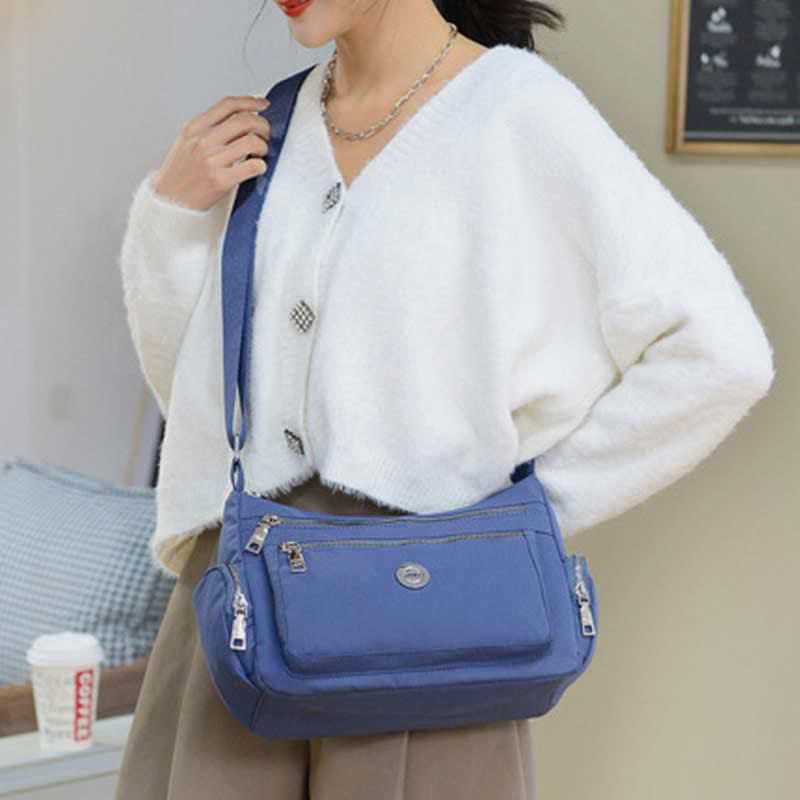 Umhängetasche mit mehreren Taschen für Damen, leicht, geräumig, Schultertasche
