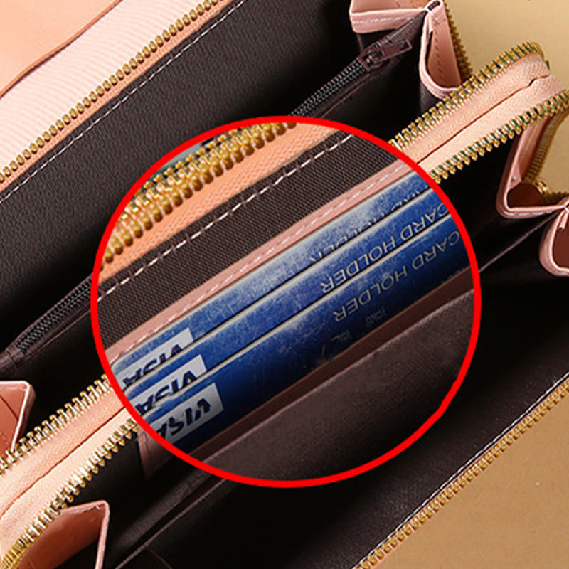 Handytasche für Damen, einfarbig, große Kapazität, Gewicht