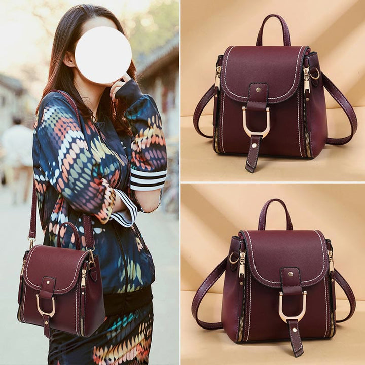 Rucksack für Damen, große Kapazität, Retro-Vintage-Multifunktions-Umhängetasche