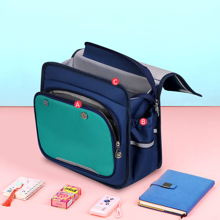 Rucksack für Kinder, leicht zu tragen, horizontale Clamshell-Kindergarten-Schultasche