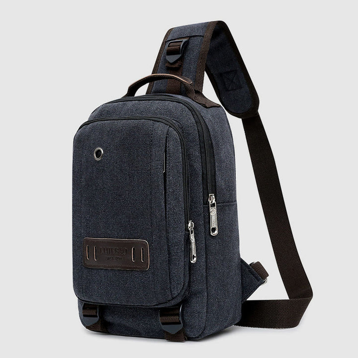 Schultertasche für Herren, Outdoor, lässig, Retro, Umhängetasche, Brusttasche