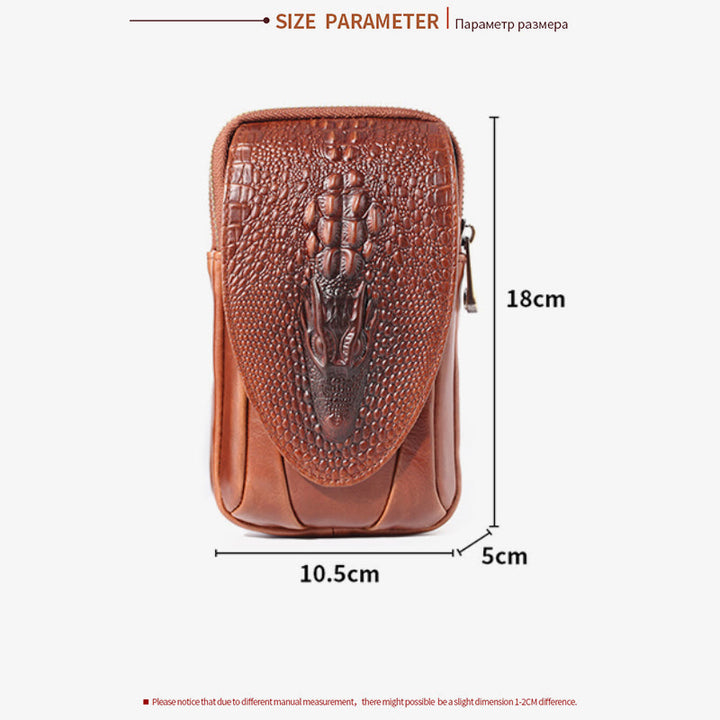 Handytasche aus Leder für Herren, langlebig, multifunktional, zum Tragen auf dem Gürtel, Hüfttasche
