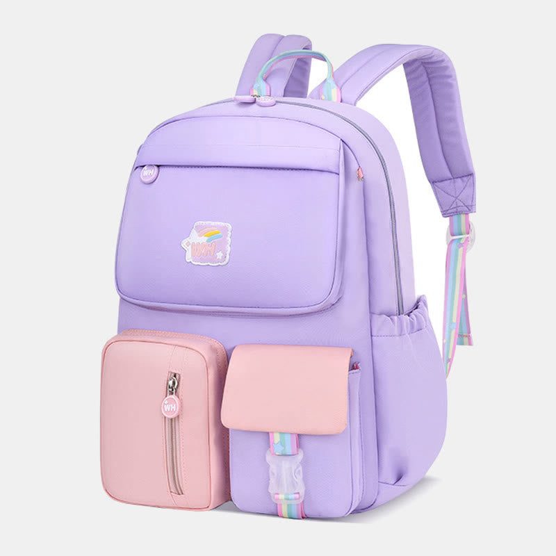 Leichter, wasserdichter, großer Kapazitäts-, bequemer, süßer Schulrucksack im College-Stil