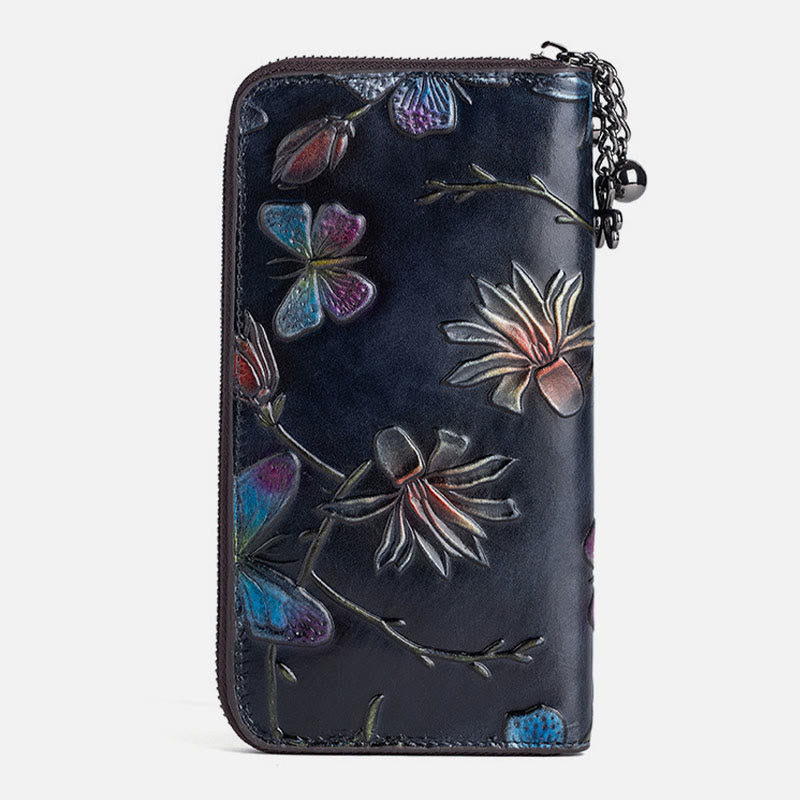 Retro Schmetterling Handtasche Frauen Elegante Lange Große Raum Leder Brieftasche