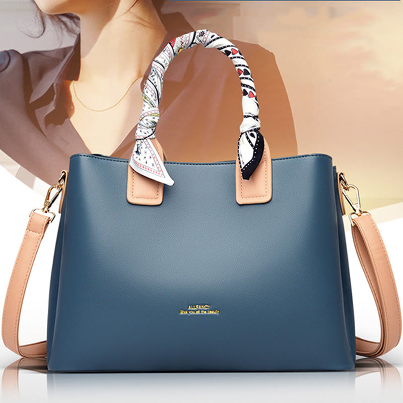 Elegante Handtasche für Damen, abnehmbarer Seidengriff, Umhängetasche für Damen