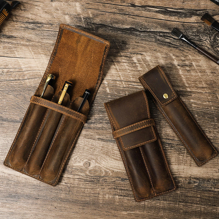 Federmäppchen fürs Geschäft, Vintage, kreatives Federmäppchen aus Leder