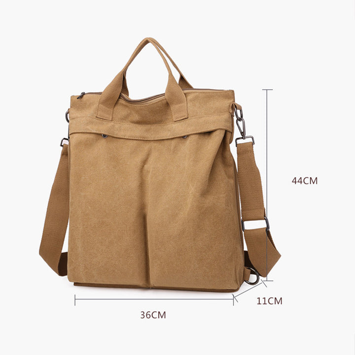 3-fach verwendbarer Canvas-Rucksack mit großem Fassungsvermögen 