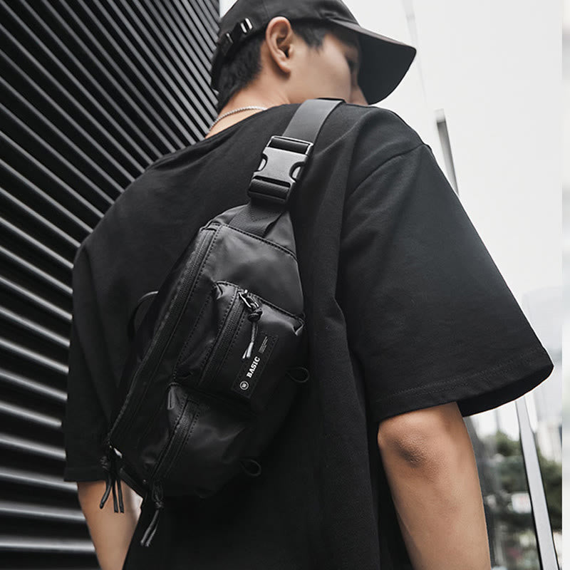 Gürteltasche für Herren, einfache, wasserdichte Umhängetasche aus Nylon für den Außenbereich