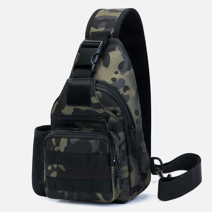 Taktische, militärische, leichte Schultertasche mit mehreren Taschen und USB-Ladeanschluss