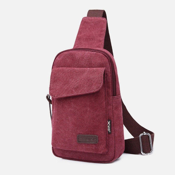 Sling Bag für Herren, multifunktionale Brusttasche aus Canvas für Outdoor-Sport und Freizeit