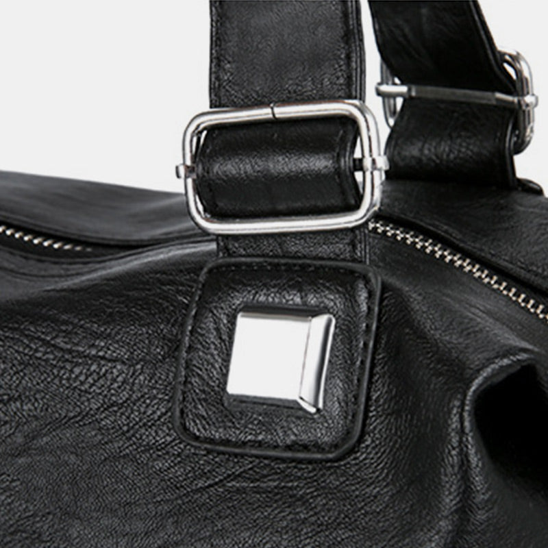 Robuste Vintage-Tragetasche aus weichem Leder mit großem Fassungsvermögen