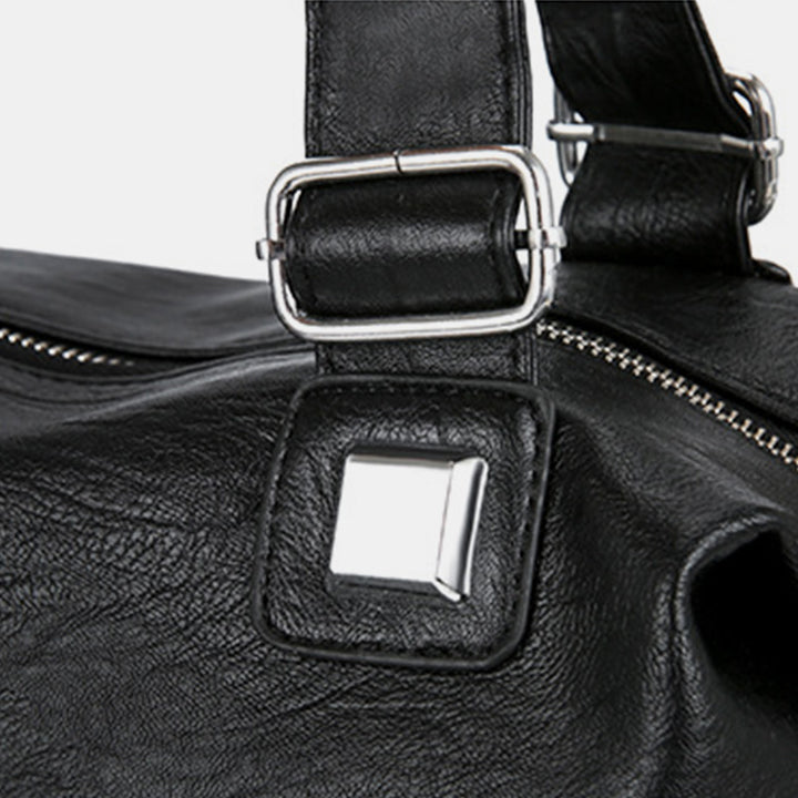 Robuste Vintage-Tragetasche aus weichem Leder mit großem Fassungsvermögen