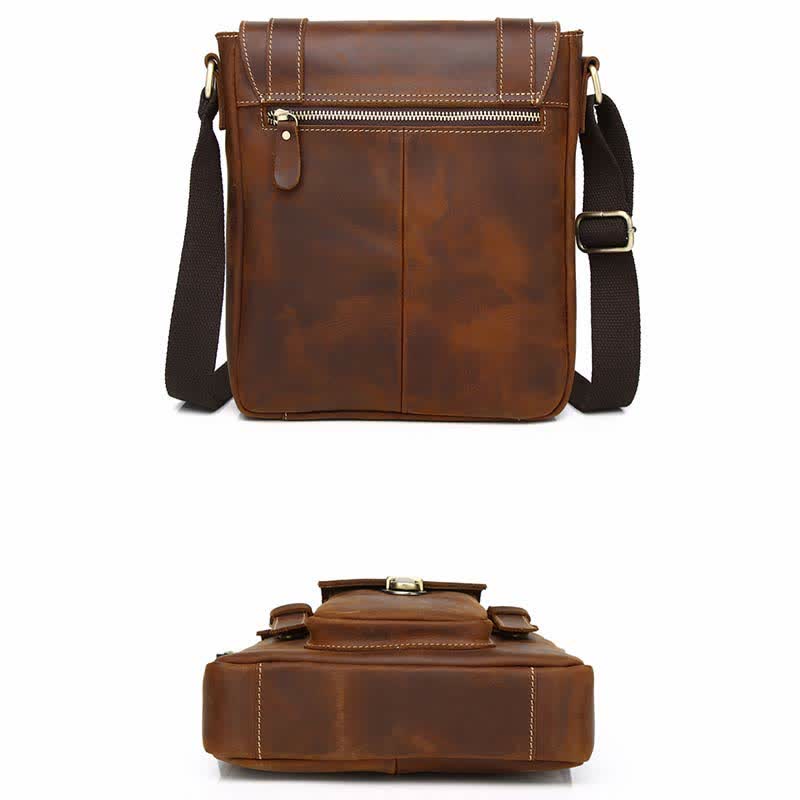 Kleine Leder Messenger Bag Schultertasche Cross Body Retro Handtasche