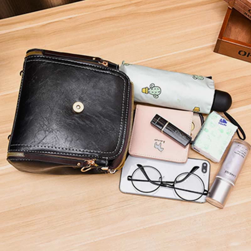 Top-Griff-Tasche für Damen, täglicher Einkaufsbeutel, Umhängetasche aus Leder