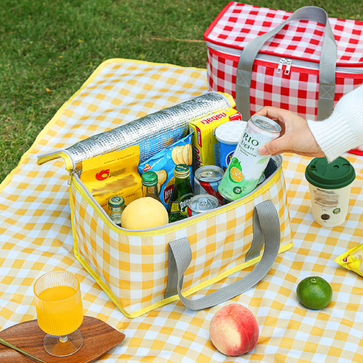 Kühltasche für Ausflüge, Reisen, Picknickkorb aus verdickter Aluminiumfolie