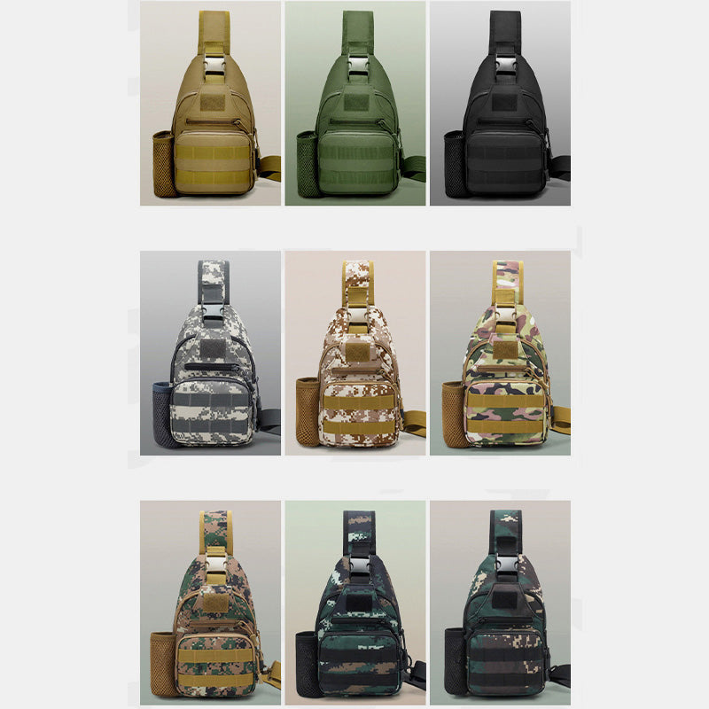 Taktische, militärische, leichte Schultertasche mit mehreren Taschen und USB-Ladeanschluss