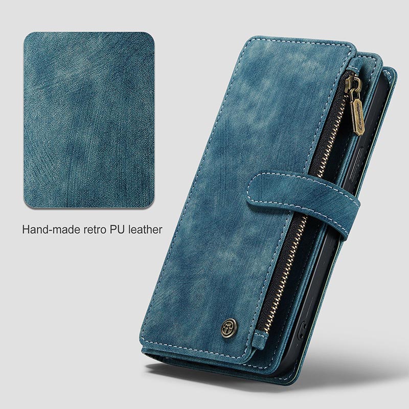 Retro-Handytasche aus Leder für iPhone und Samsung mit Münzfach