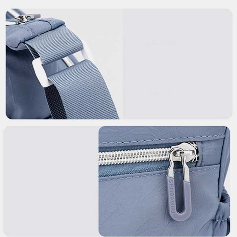 Leichte Nylon-Geldbörse mit mehreren Taschen für Damen, multifunktionale Umhängetasche