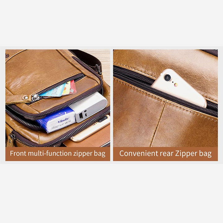 Umhängetasche aus echtem Leder im Vintage-Stil