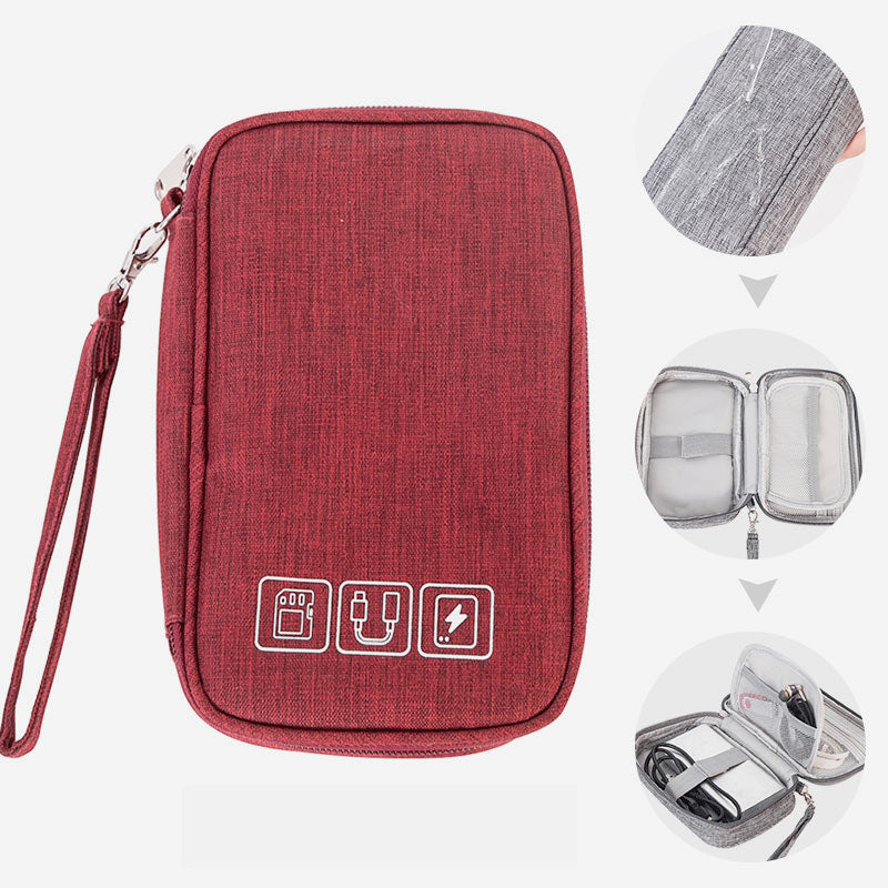 Wasserdichte tragbare Clutch zur Aufbewahrung digitaler Kabel, Reisekabel-Organizer