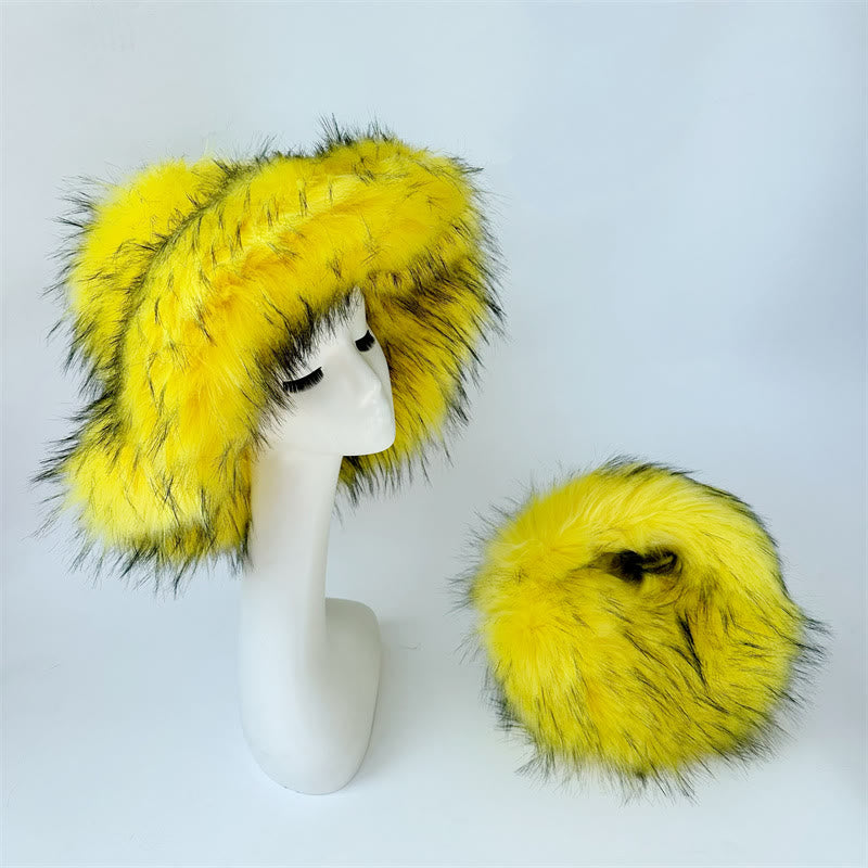 Kunstpelz weiche Huttasche Set für Frauen Winter Dating