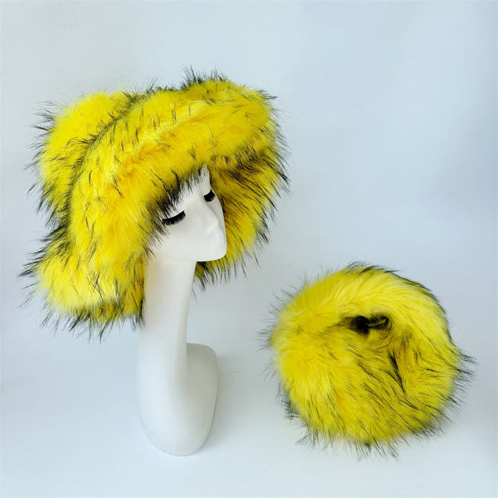 Kunstpelz weiche Huttasche Set für Frauen Winter Dating
