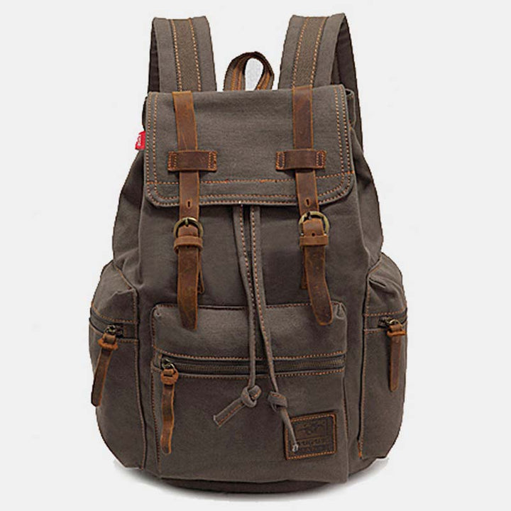 Großer Canvas-Rucksack im Vintage-Stil