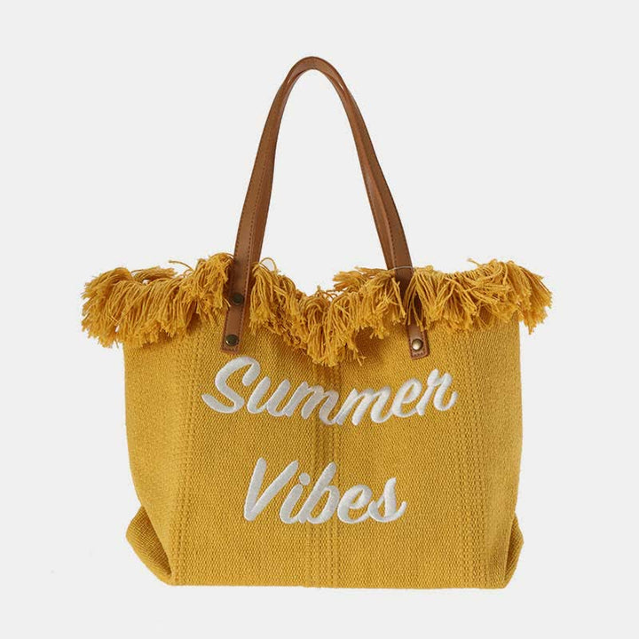 Canvas-Einkaufstasche, Sommer-Signatur, extragroße Schulterhandtasche, Geldbörsen
