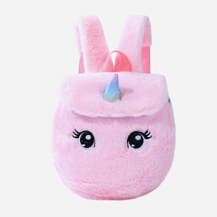 Rucksack für Frauen Einhorn pelzigen niedlichen Cartoon Kleinkinder Kinder Schultasche