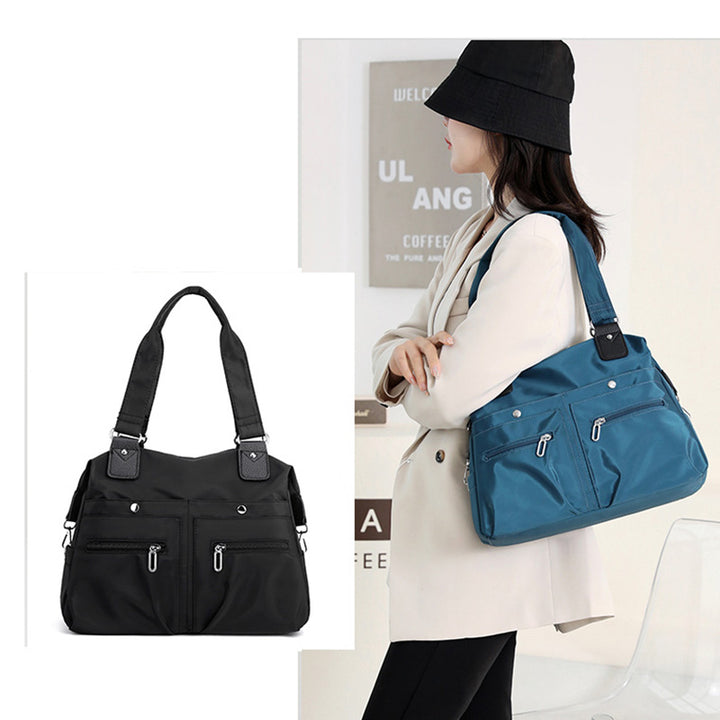 Damen Nylon Schultertasche Leichte wasserdichte Tragetasche Casual Arbeitstasche Geldbörse
