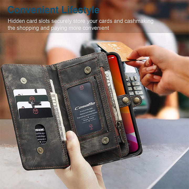 2 in 1 Magnetische Brieftasche Abnehmbare Hülle für Telefon