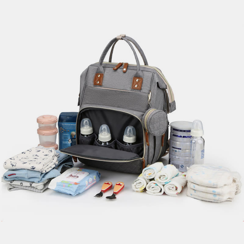 Multifunktionale Mama-Tasche mit Kinderbett, einfacher wasserdichter Oxford-Rucksack