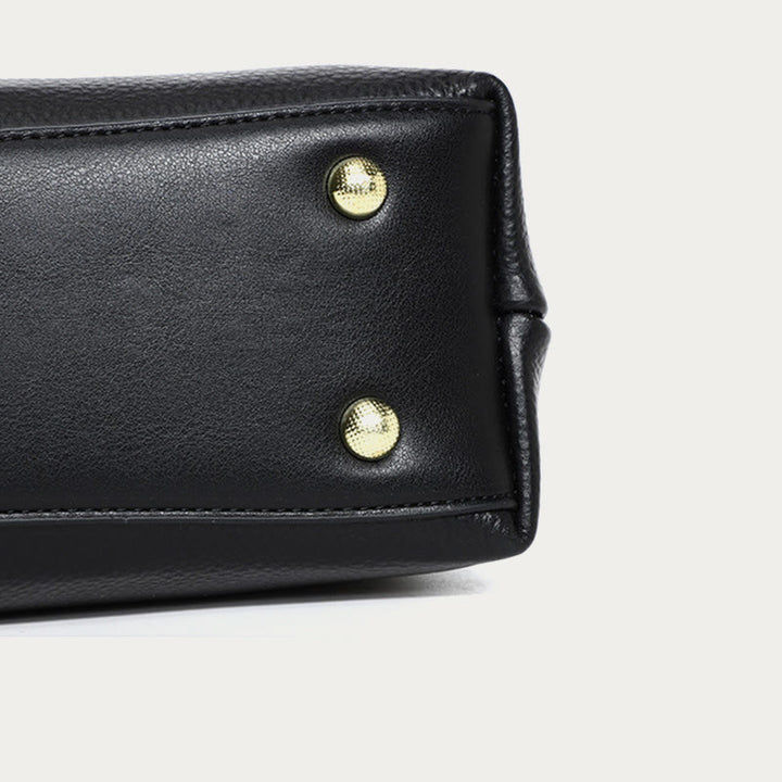 Retro-Tasche mit Henkel für Damen aus Leder mit Litschi-Muster