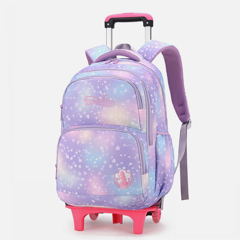 Robuster Schulrucksack aus Nylon mit Rollen, Schultasche für Kinder