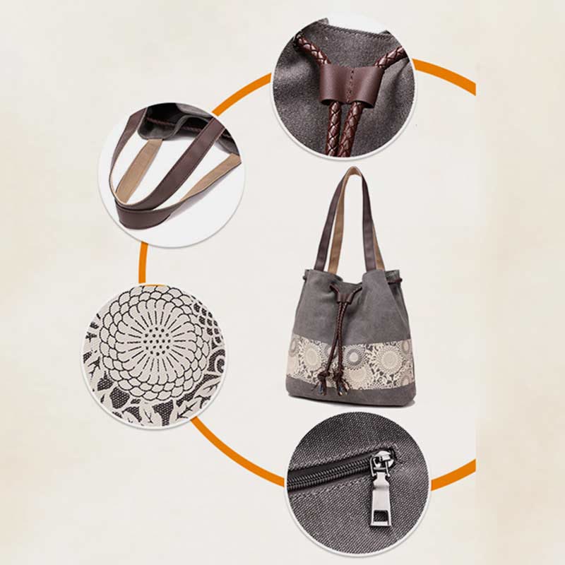 Umhängetasche für Damen, lässig, große Kapazität, bedruckt, Einkaufshandtasche