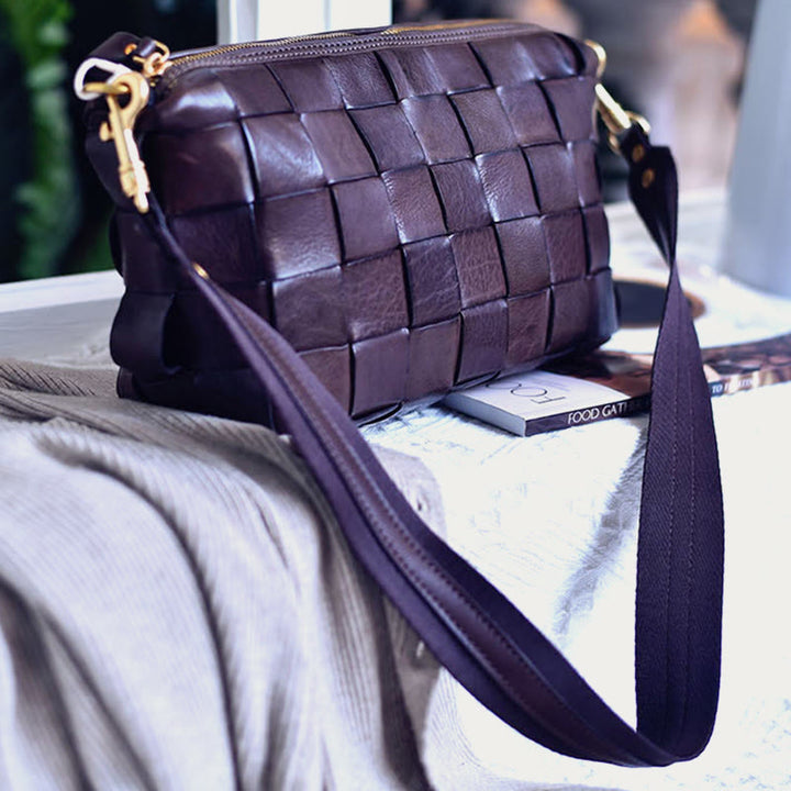 Umhängetasche für Damen, breiter Riemen, Retro-Tasche mit großem Fassungsvermögen