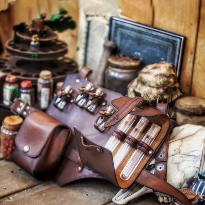 Gürteltasche für Damen, für Outdoor-Camping-Kostüm, Leder, Hüfttasche
