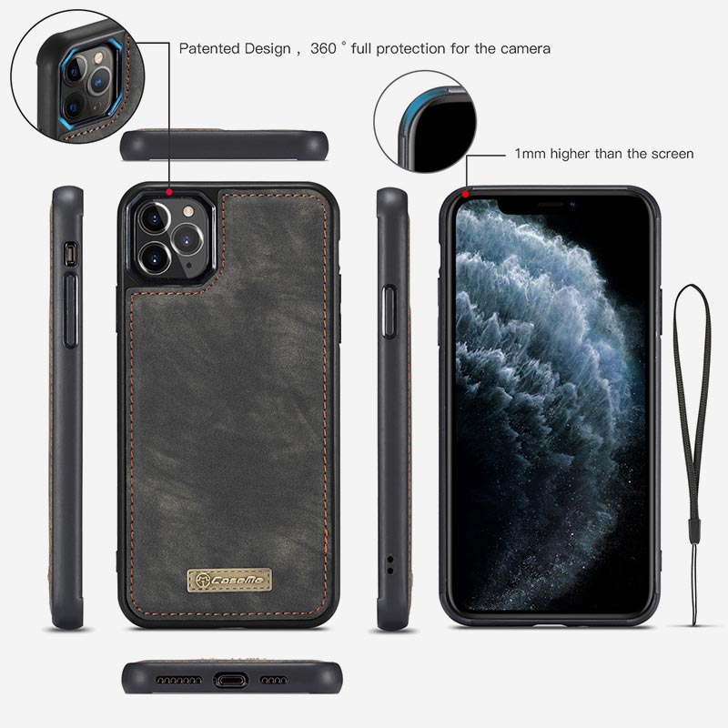 Retro Leder Brieftasche Handytasche für iPhone Samsung Huawei mit Multi-Slot