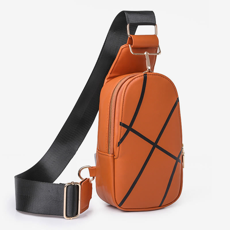Schultertasche für Damen, Outing Sports Printing, Umhängetasche aus Leder