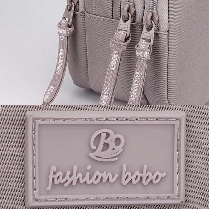 Umhängetasche mit dreifachem Reißverschluss für Damen, wasserdichte Mini-Reisehandtasche