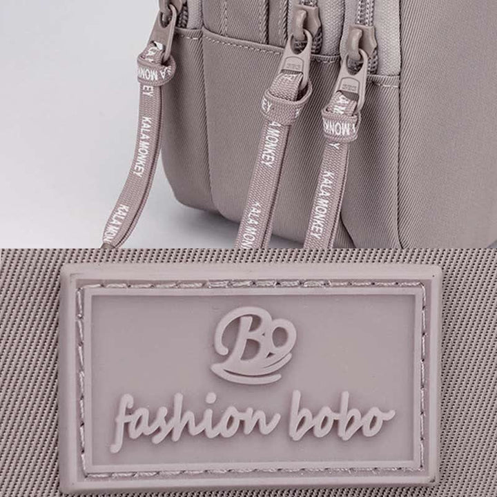 Umhängetasche mit dreifachem Reißverschluss für Damen, wasserdichte Mini-Reisehandtasche