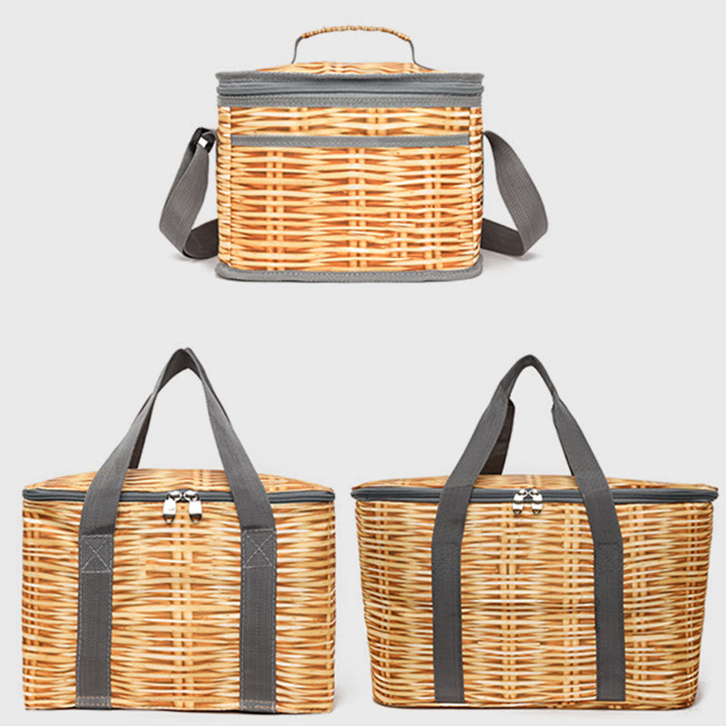 Kühltasche für unterwegs, faltbar, dicke Isolierung, Picknicktasche