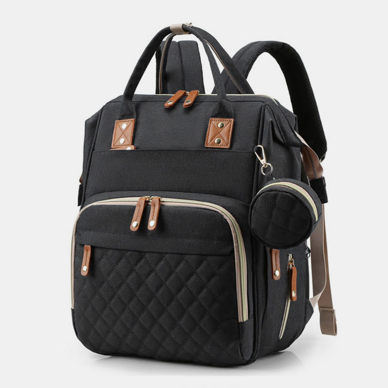 Multifunktionale Mama-Tasche mit Kinderbett, einfacher wasserdichter Oxford-Rucksack