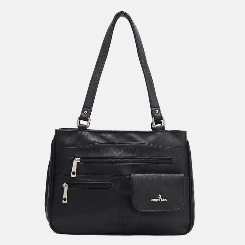 Schultertasche aus Kunstleder mit schweren Taschen und großer Kapazität