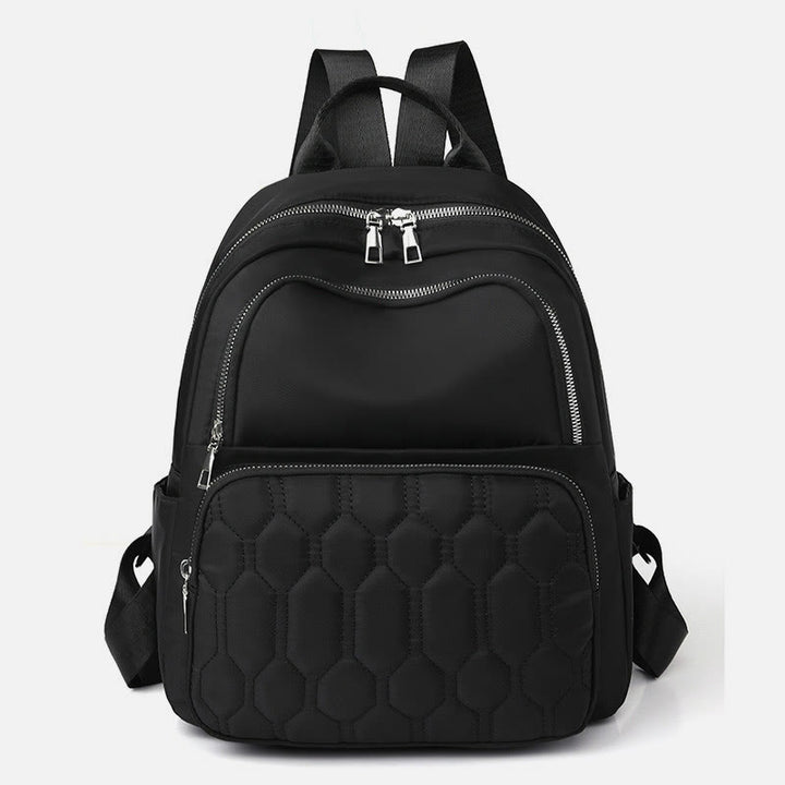 Gesteppter Nylon-Rucksack, stilvoller, einfarbiger Reise-Tagesrucksack für Damen