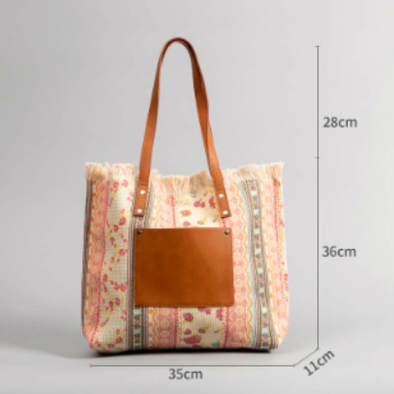 Tragetasche für Damen, großes Fassungsvermögen, Einkaufstasche aus Canvas