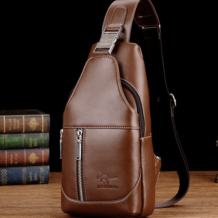 Männer Casual Reise Crossbody Brust Sling Tasche Ein Schultergurt