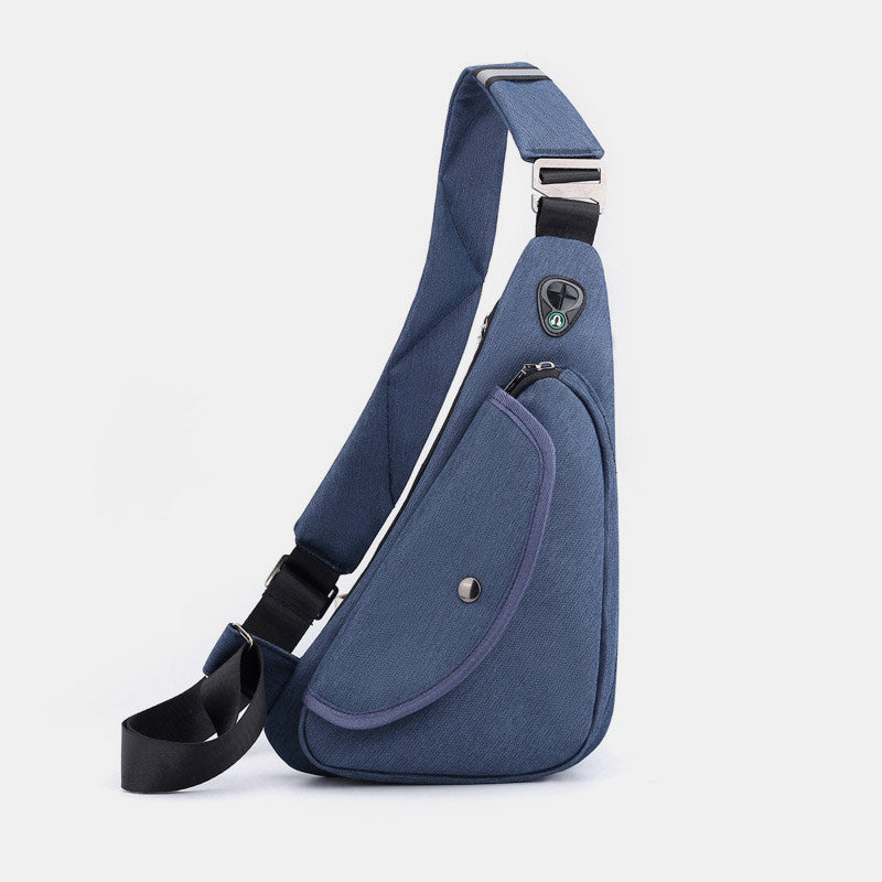 Wasserdichte, leichte, multifunktionale, stahlsichere Schultertasche mit Kopfhöreranschluss